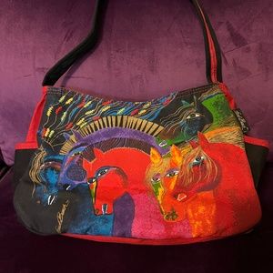NWT Laurel Burch Horses hand painted bag